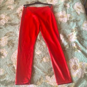 Zyia Red Metallic Light n Tight Hi-Rise 7/8 24"